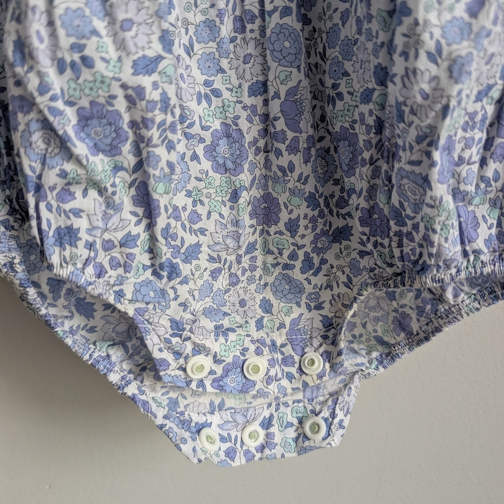 Blue Floral Romper - Picture 2 of 3